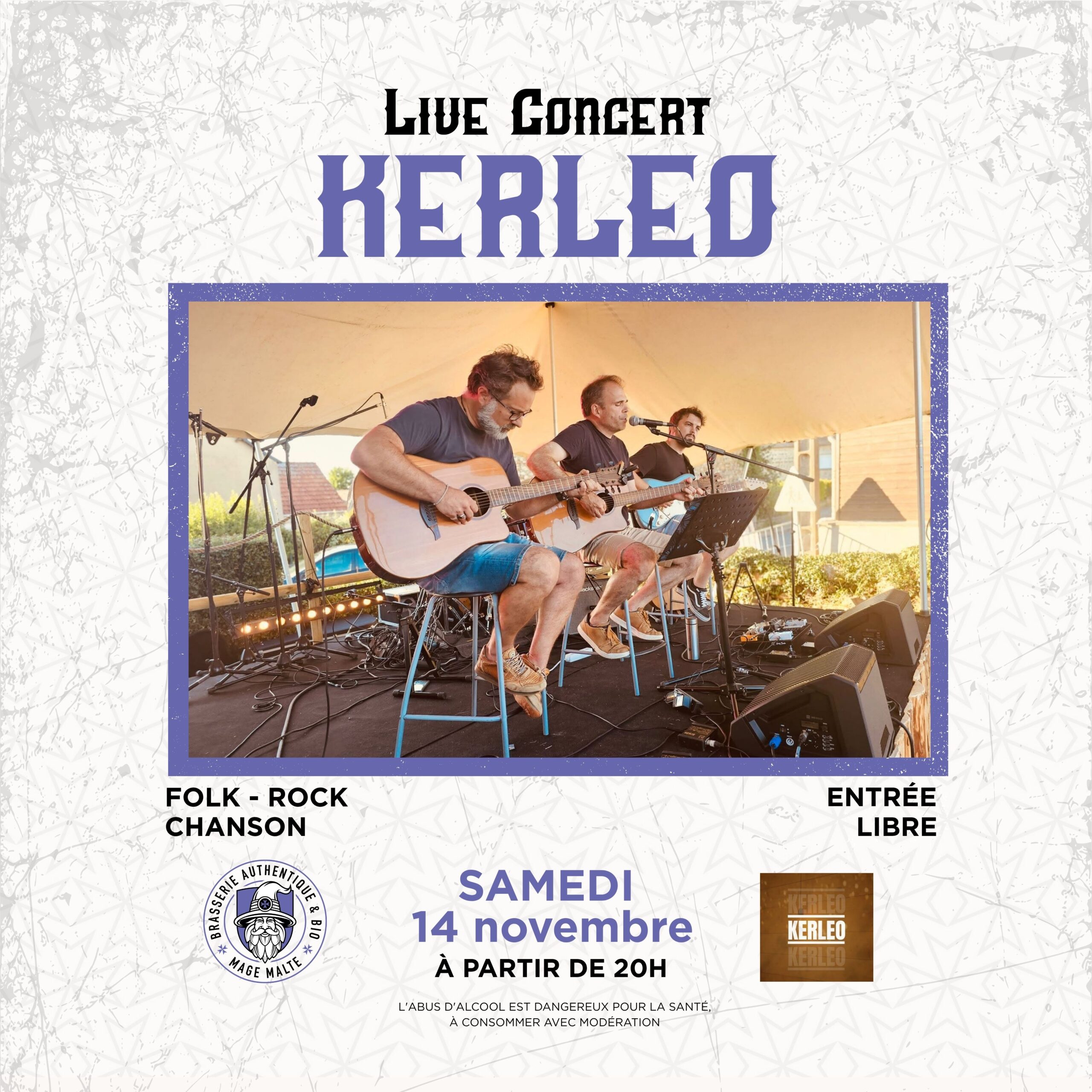 Affiche du concert de Kerleo à la Taproom Mage Malte à Mamers le samedi 14 novembre 2026